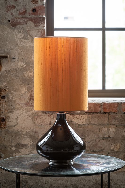 Flavia negra mini, Seda Cobre, H 48cm